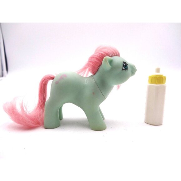 My Little Pony 1985 G1 Baby Cuddles Doll Vintage MLP With Bottle Hasbro - Picture 3 of 10